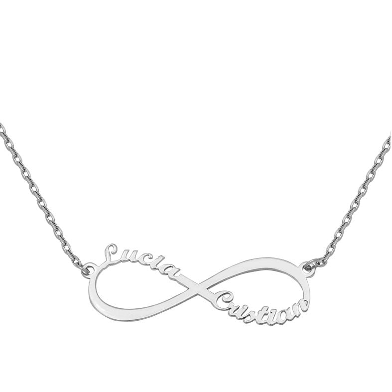 COLGANTE ORO BLANCO 18KL INFINITO NOMBRES - G238