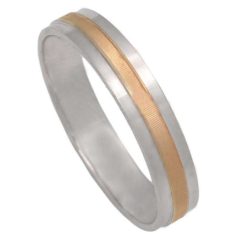 ALIANZA ORO ROSA - ORO BLANCO 18 KL - 4MM - AT20