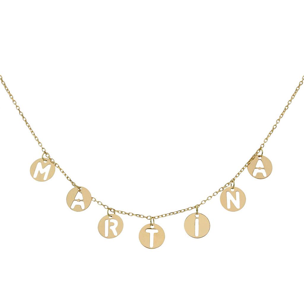 GARGANTILLA ORO 18KL NOMBRE MINI CHARMS - G967