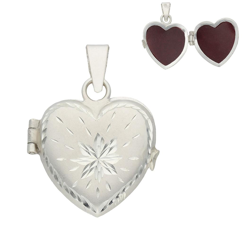 PORTAFOTOS PLATA 925MM CORAZON - 22X23MM