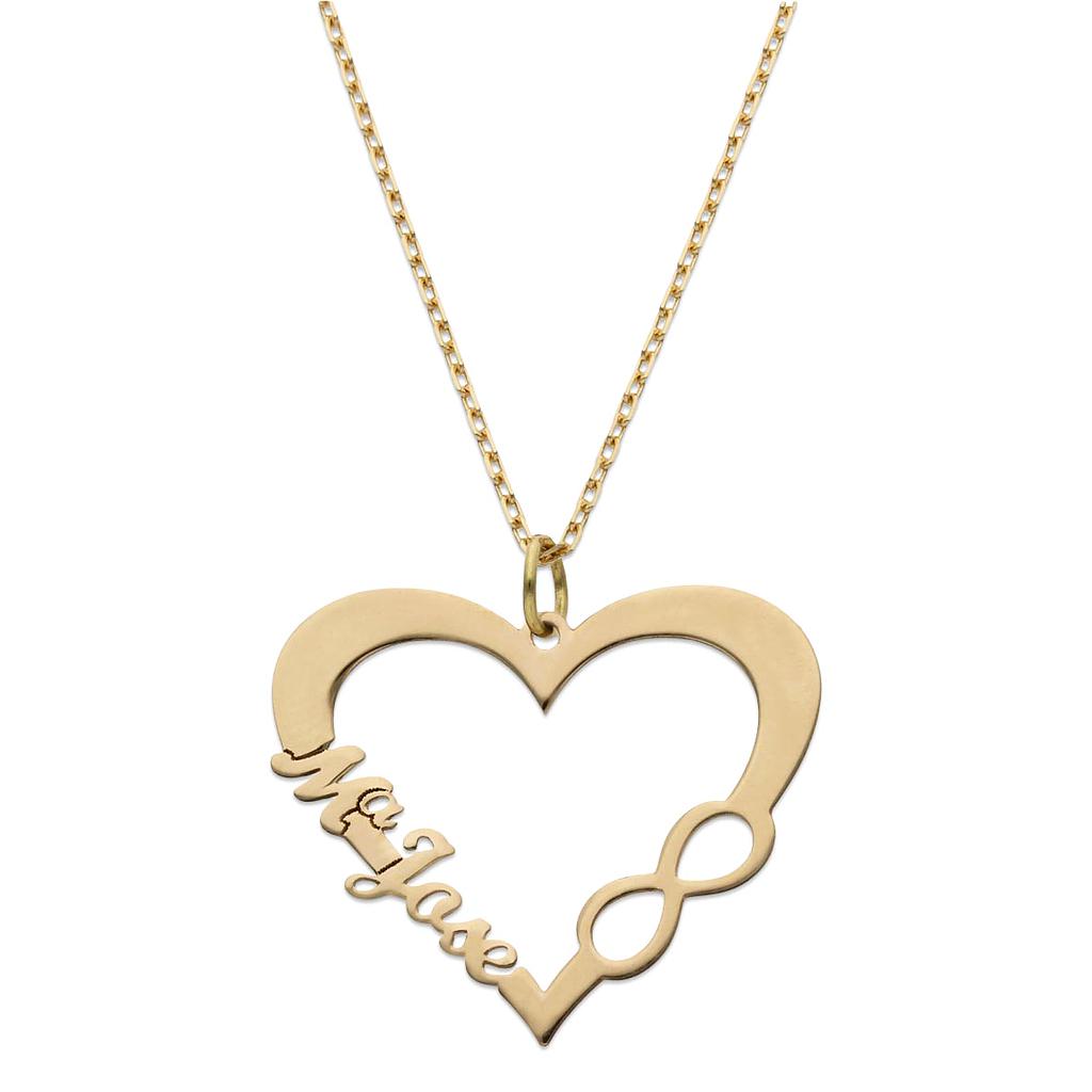 GARGANTILLA ORO 18KL CORAZON + NOMBRE - G945