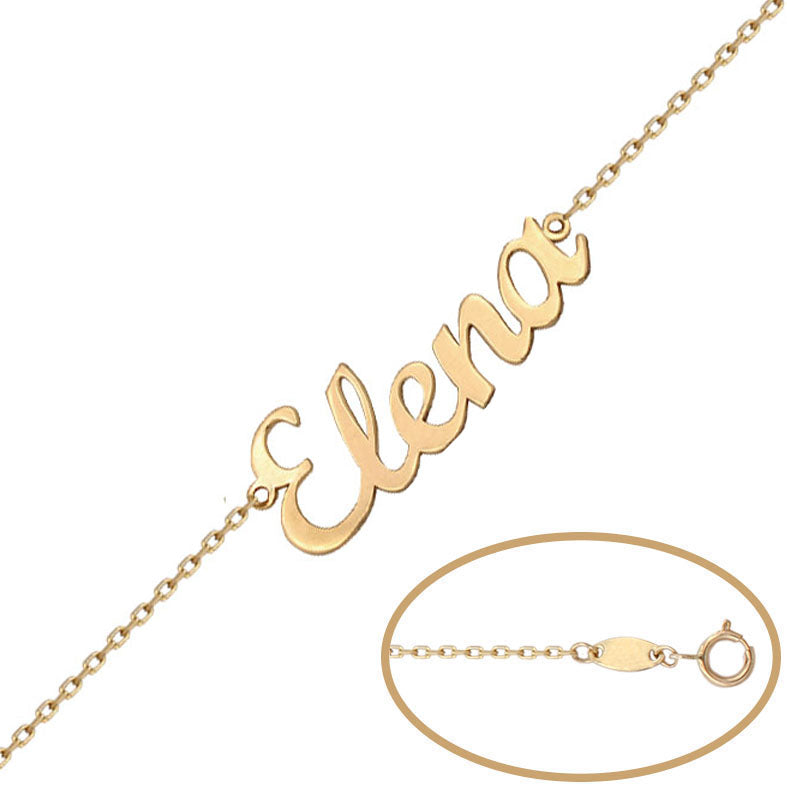 PULSERA NOMBRE LETRA GRANDE ORO 18KL - PU44