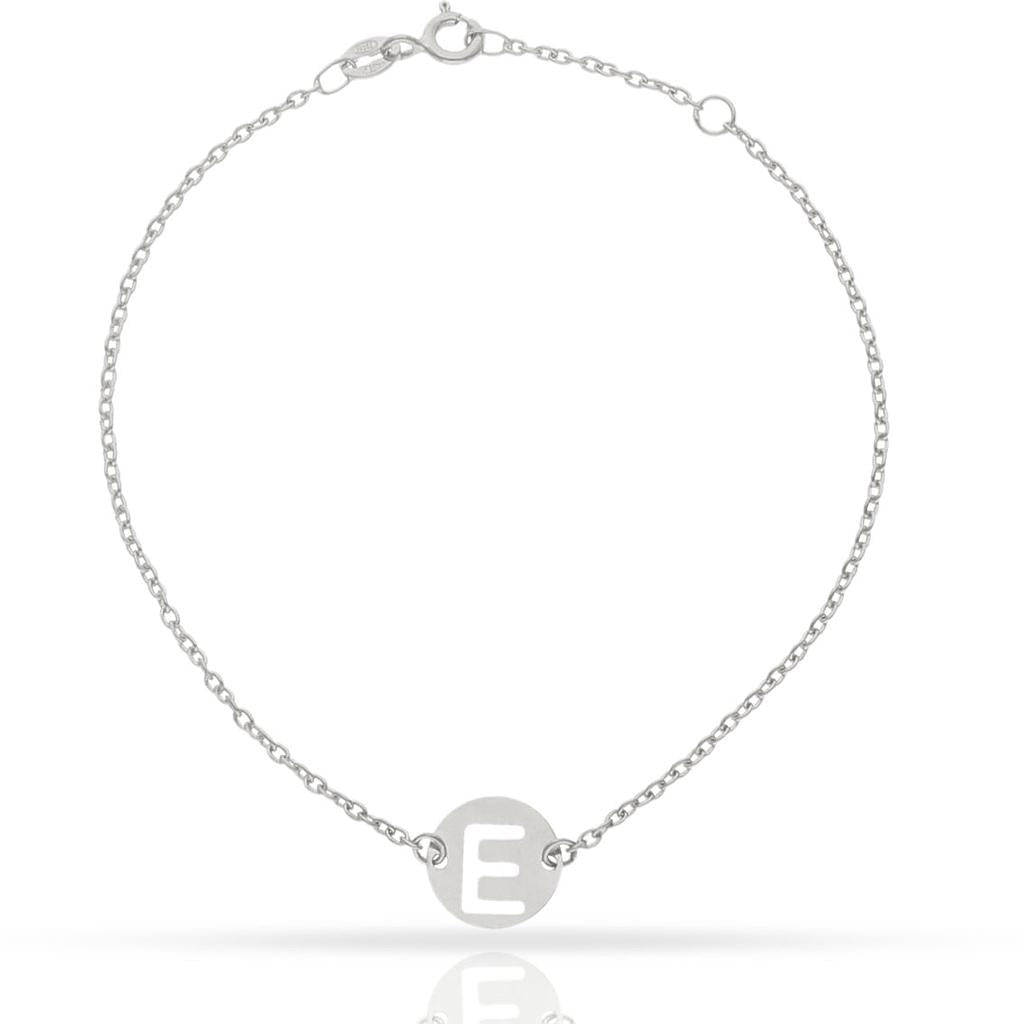 PULSERA ORO BLANCO 18KL LETRA - 10MM - PU1462