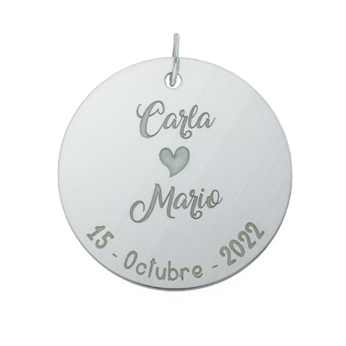 Medallón Ramo de Novia - CHAPA PLATA 925MM