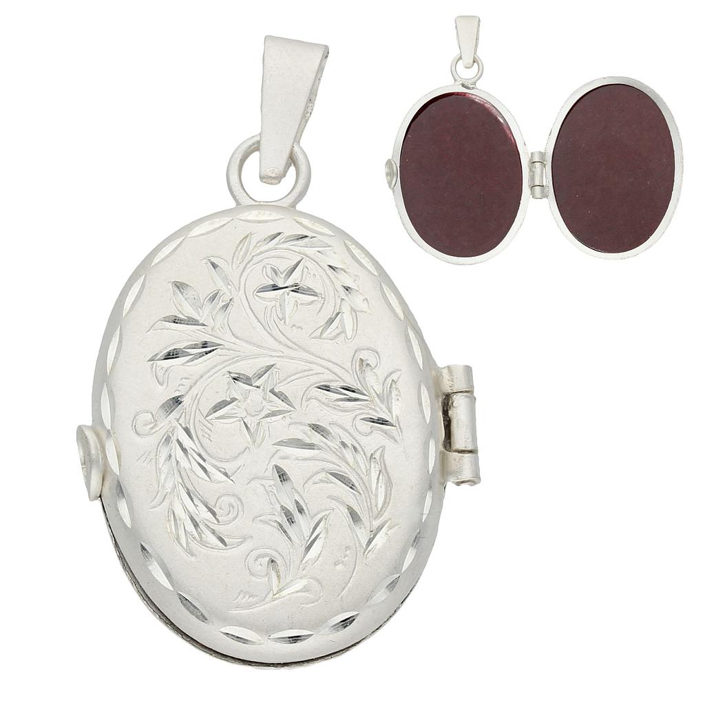 GUARDAPELO PLATA 925M OVAL - 23X31MM - AG599