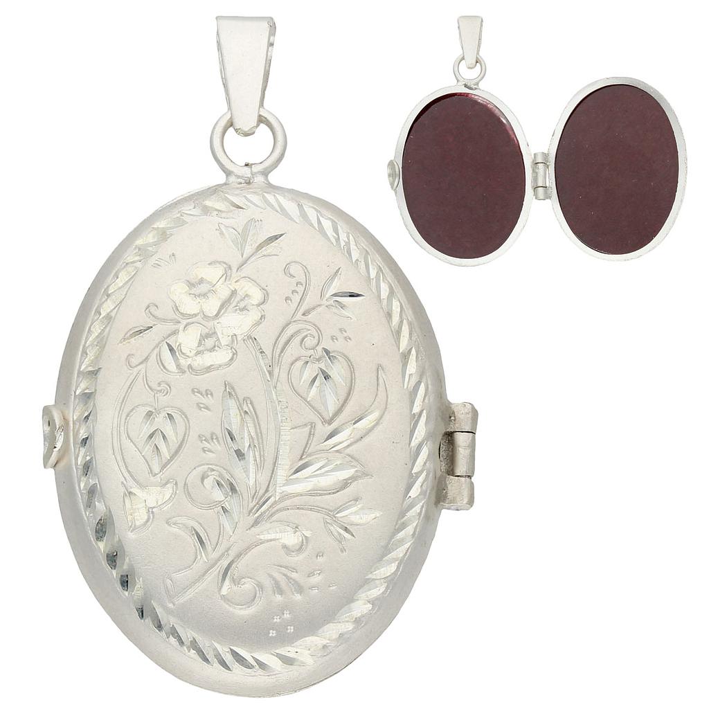 GUARDAPELO PLATA 925M OVAL - 28X38MM - AG600