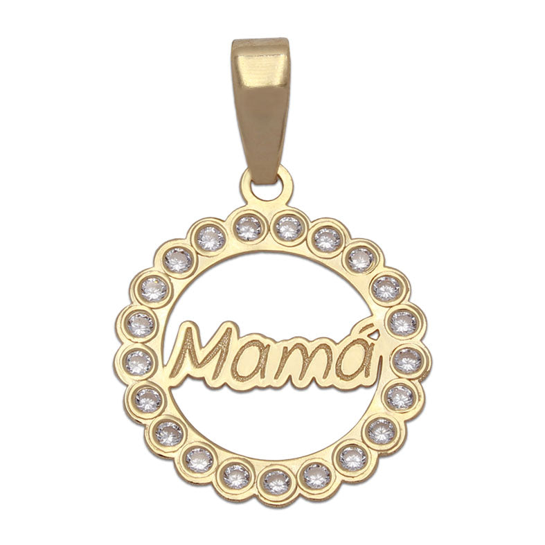 COLGANTE ORO 18KL MAMA CIRCONITAS - 16MM - G538