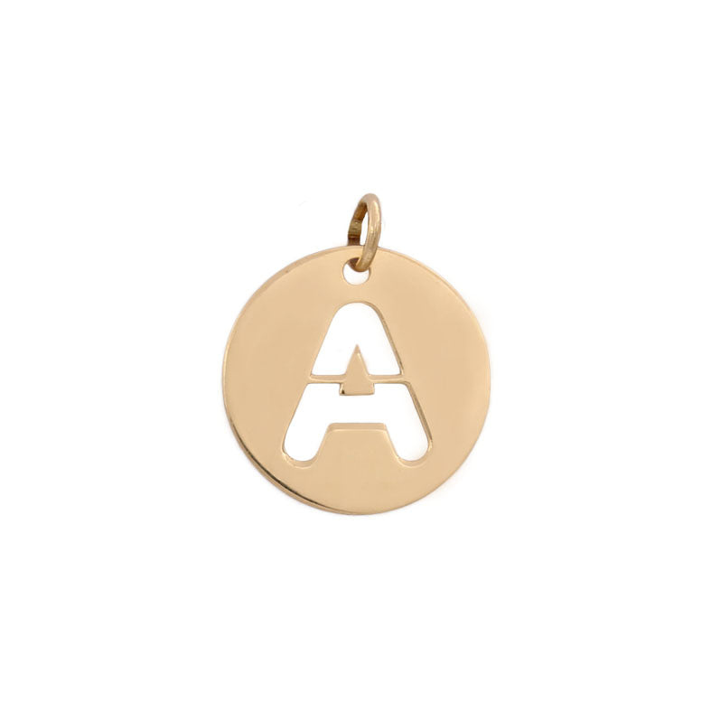 COLGANTE ORO 18KL LETRA CALADA - 10MM - G697a