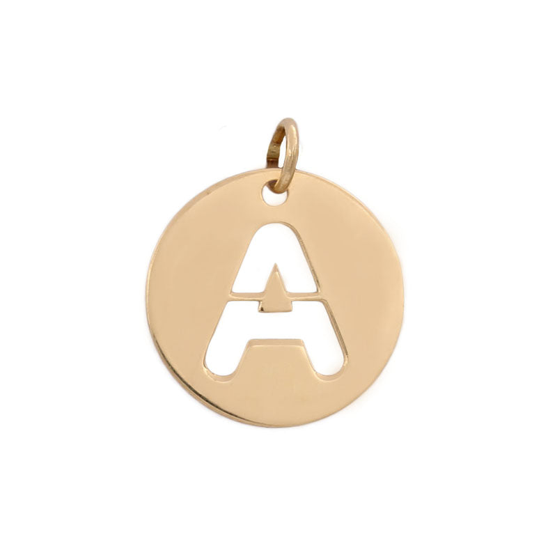 COLGANTE ORO 18KL LETRA CALADA - 12MM - G698a