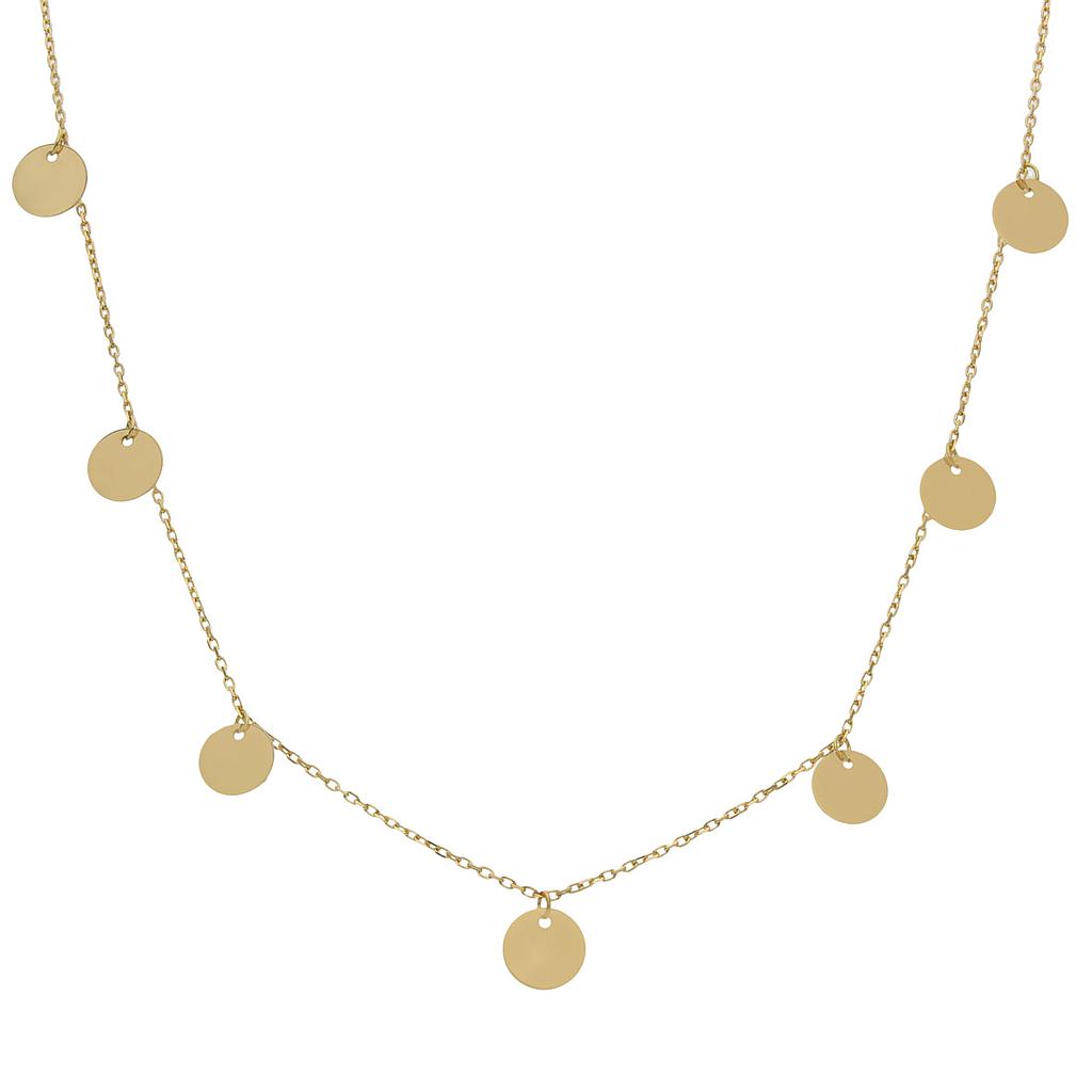 GARGANTILLA ORO 18KL MINI CHARMS CIRCULOS - G954