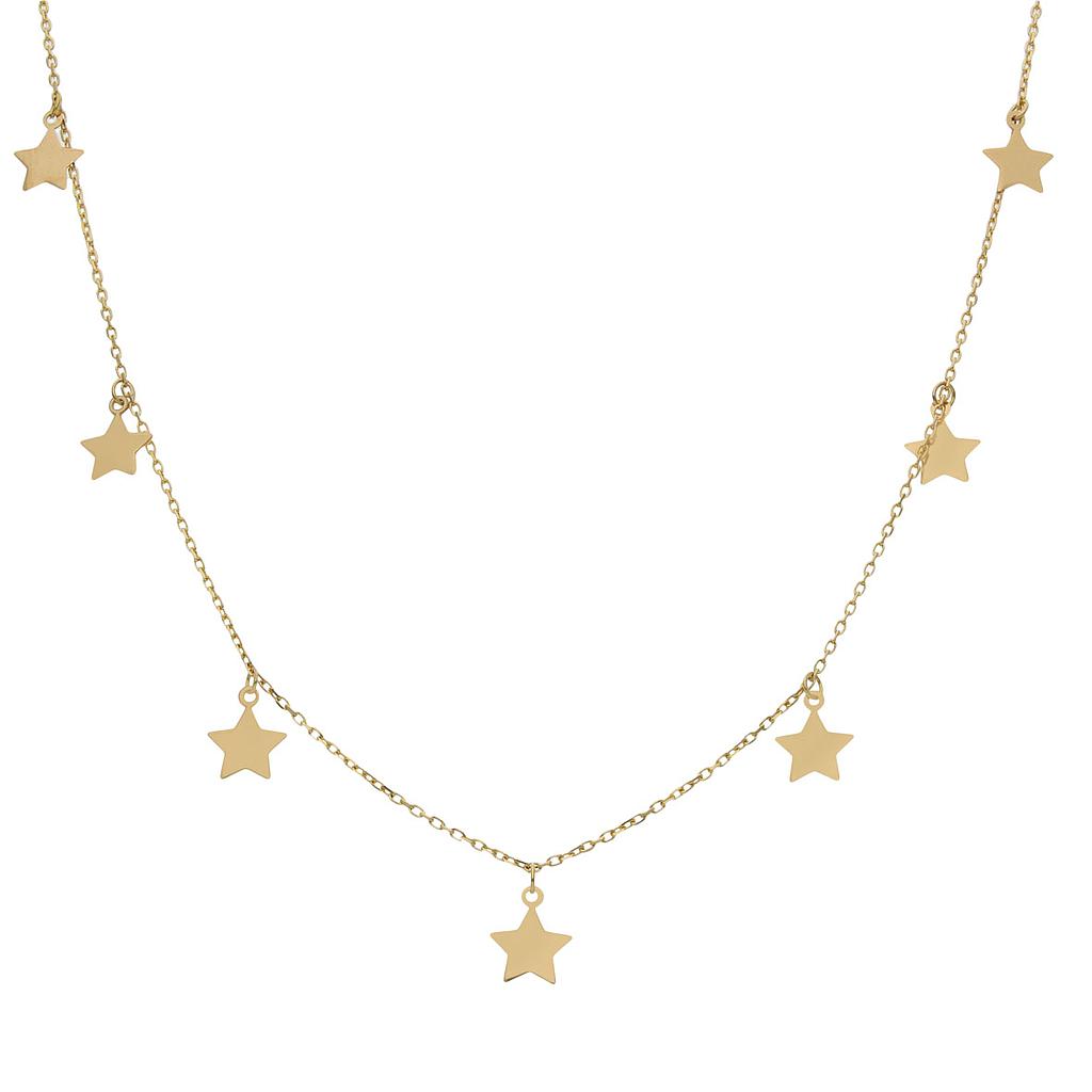 GARGANTILLA ORO 18KL CHARMS ESTRELLAS - G955
