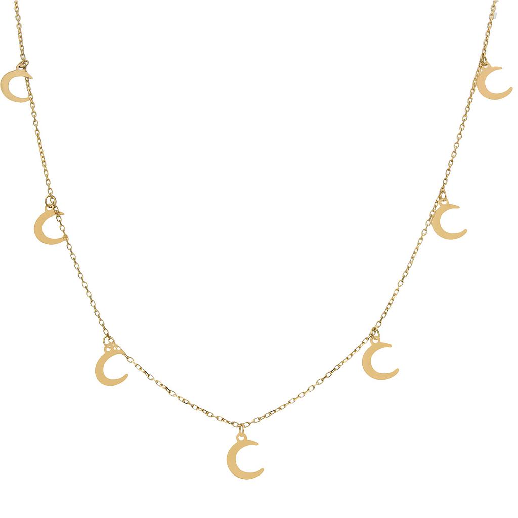 GARGANTILLA ORO 18KL CHARMS LUNAS - G957
