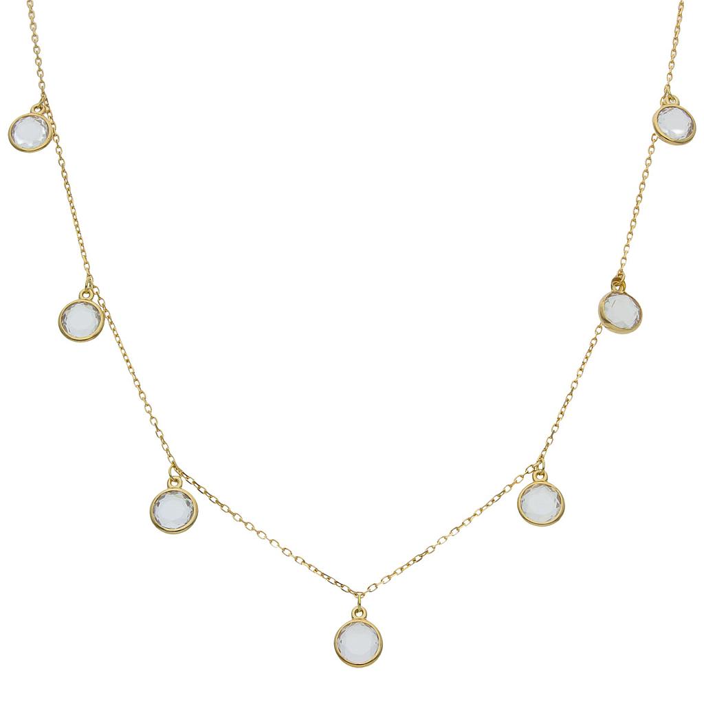 GARGANTILLA ORO 18KL MINI CHARMS CIRCONITAS - G965