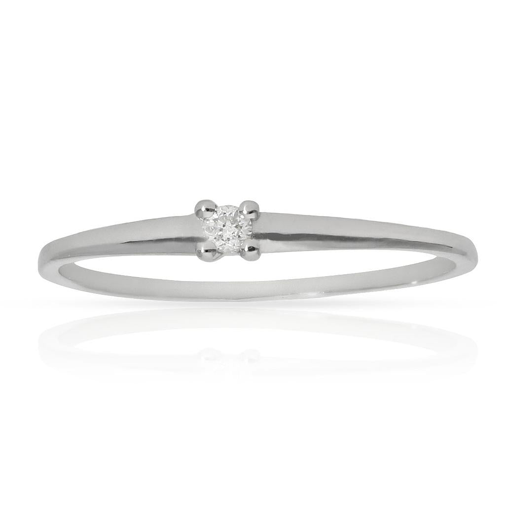 SORTIJA ORO BLANCO 18KL DIAMANTE - LCR338Bn12