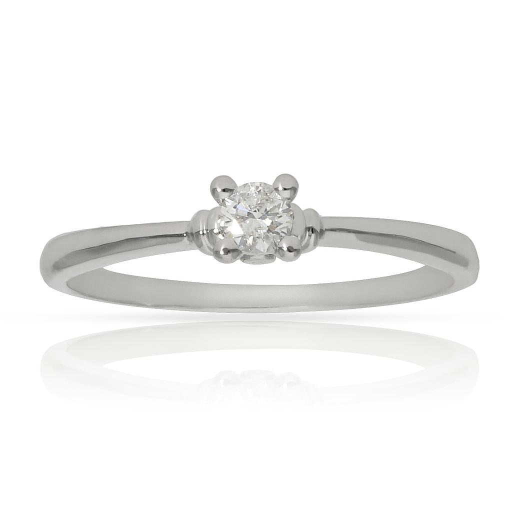 SORTIJA ORO BLANCO 18KL DIAMANTE - LCR343Bn12