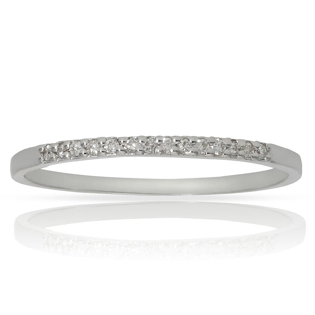 SORTIJA ORO BLANCO 18KL DIAMANTES - LCR346Bn12
