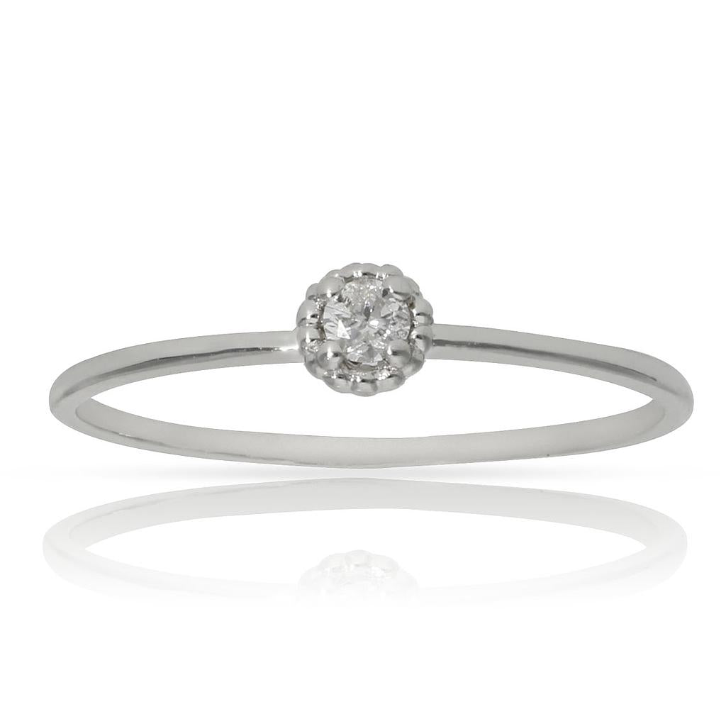 SORTIJA ORO BLANCO 18KL DIAMANTE - LCR348Bn12