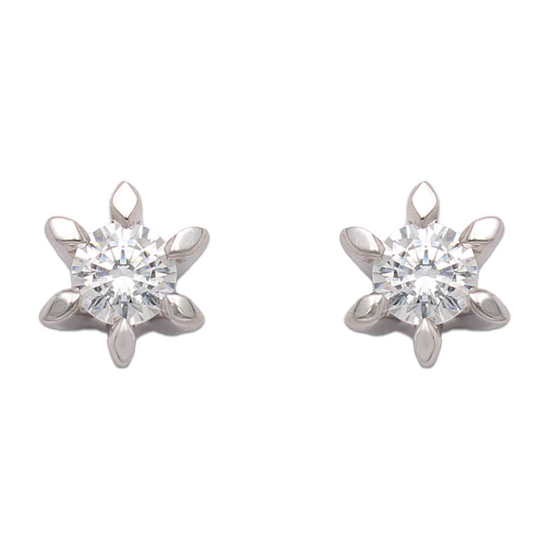 PENDIENTES ORO BLANCO 18KL DIAMANTES - LCR439B