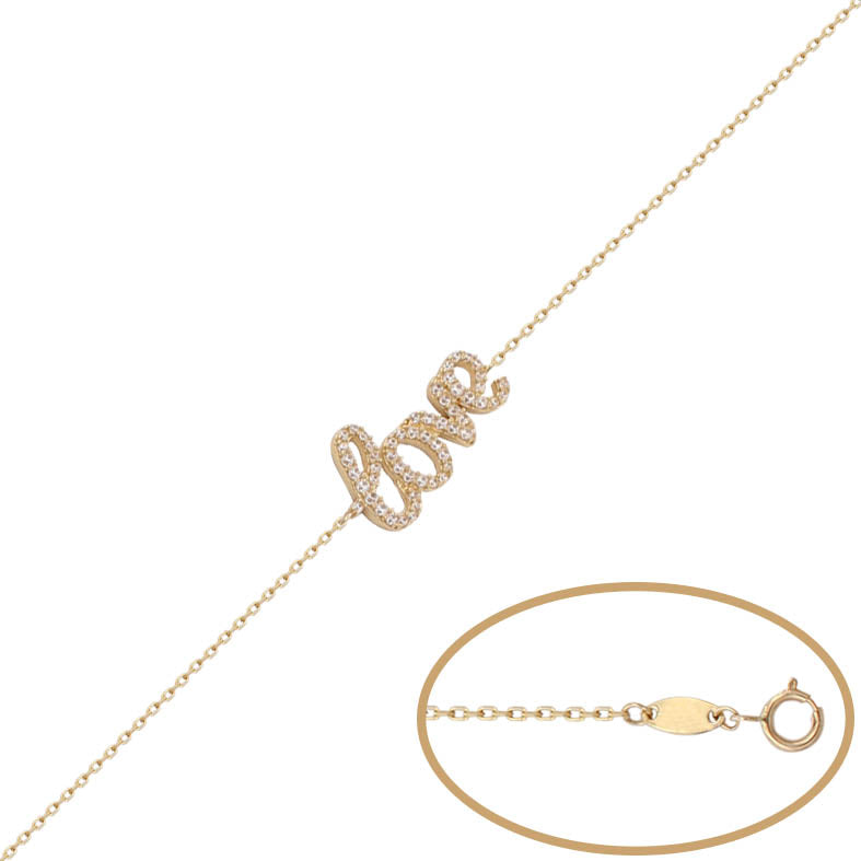 PULSERA ORO 18KL LOVE CIRCONITAS - PU1034