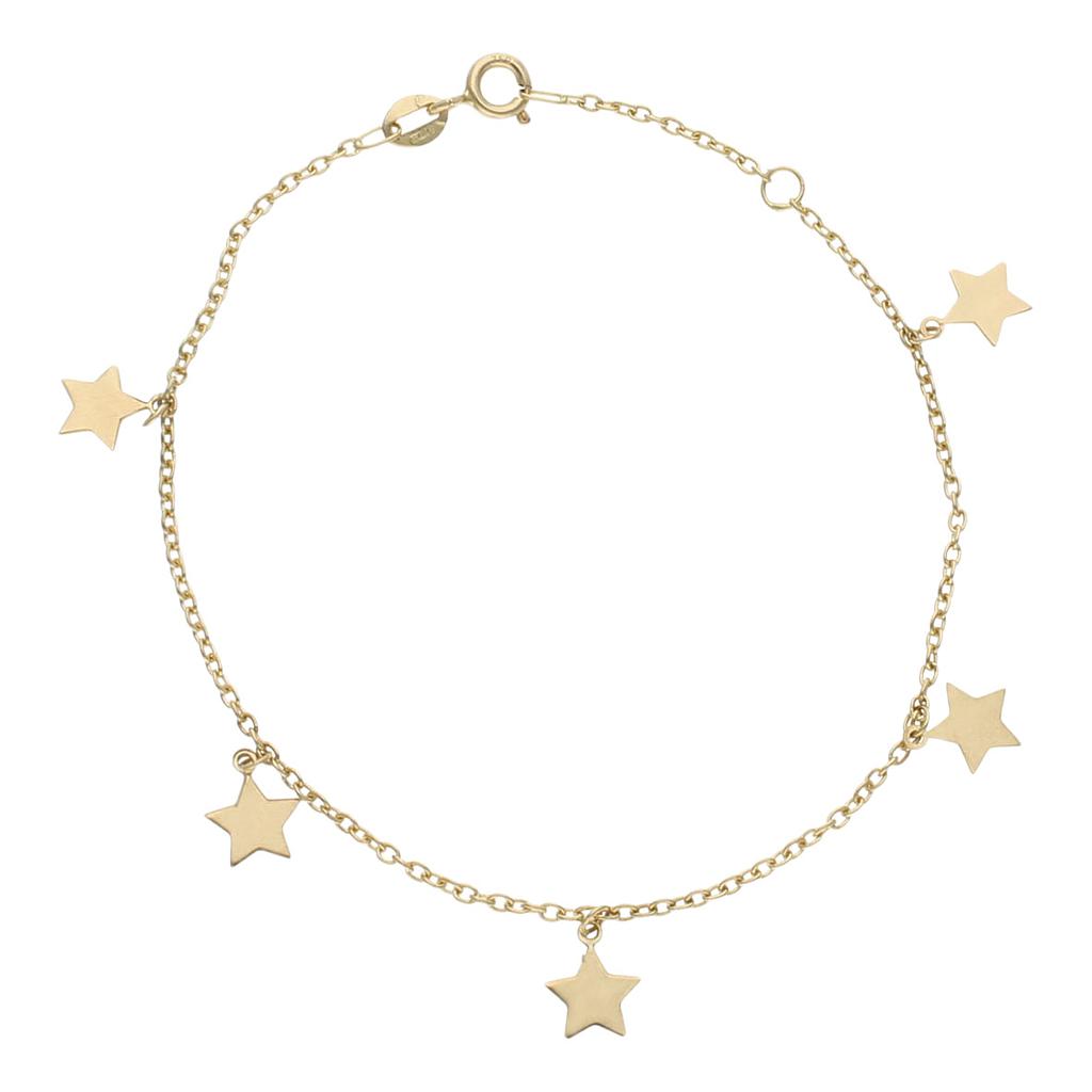 PULSERA ORO 18KL MINI CHARMS ESTRELLAS - PU1387