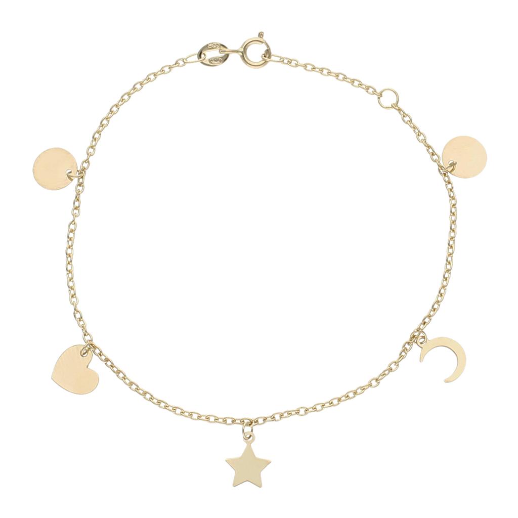 PULSERA ORO 18KL MINI CHARMS MIX - PU1391