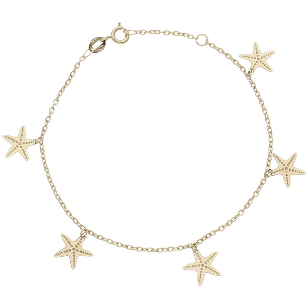 PULSERA ORO 18KL MINI CHARMS ESTRELLA DE MAR - PU1394