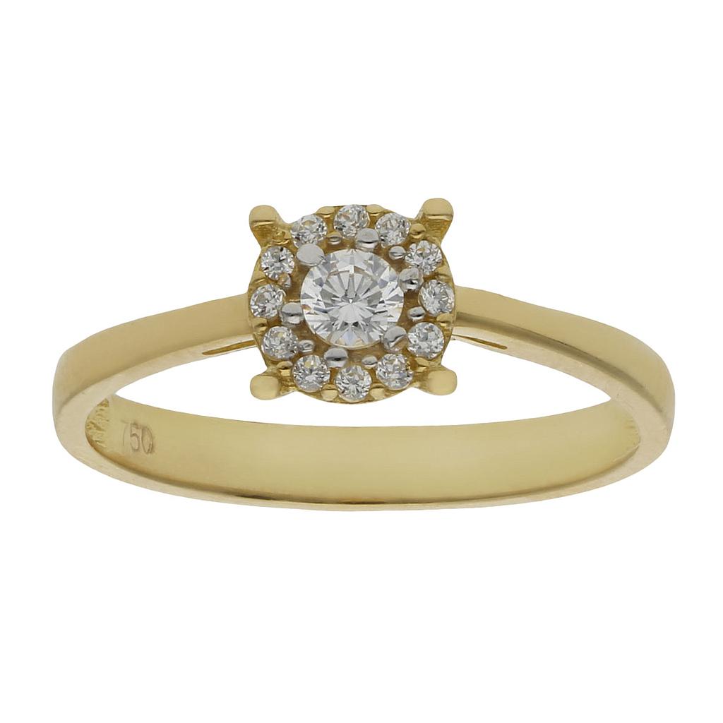 SORTIJA ORO 18KL CIRCONITAS - S639n10