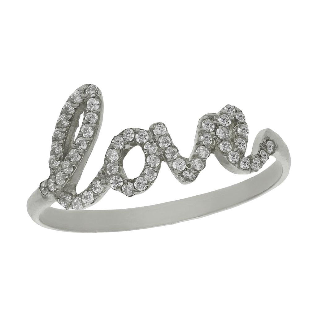SORTIJA ORO BLANCO 18KL LOVE CIRCONITAS - S797n12