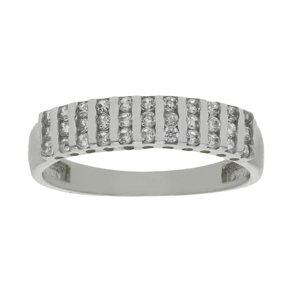 SORTIJA ORO BLANCO 18KL CIRCONITAS - S822n12