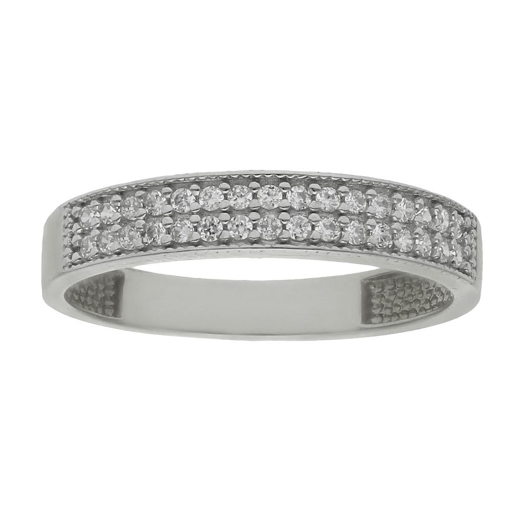 SORTIJA ORO BLANCO 18KL CIRCONITAS - S839n12