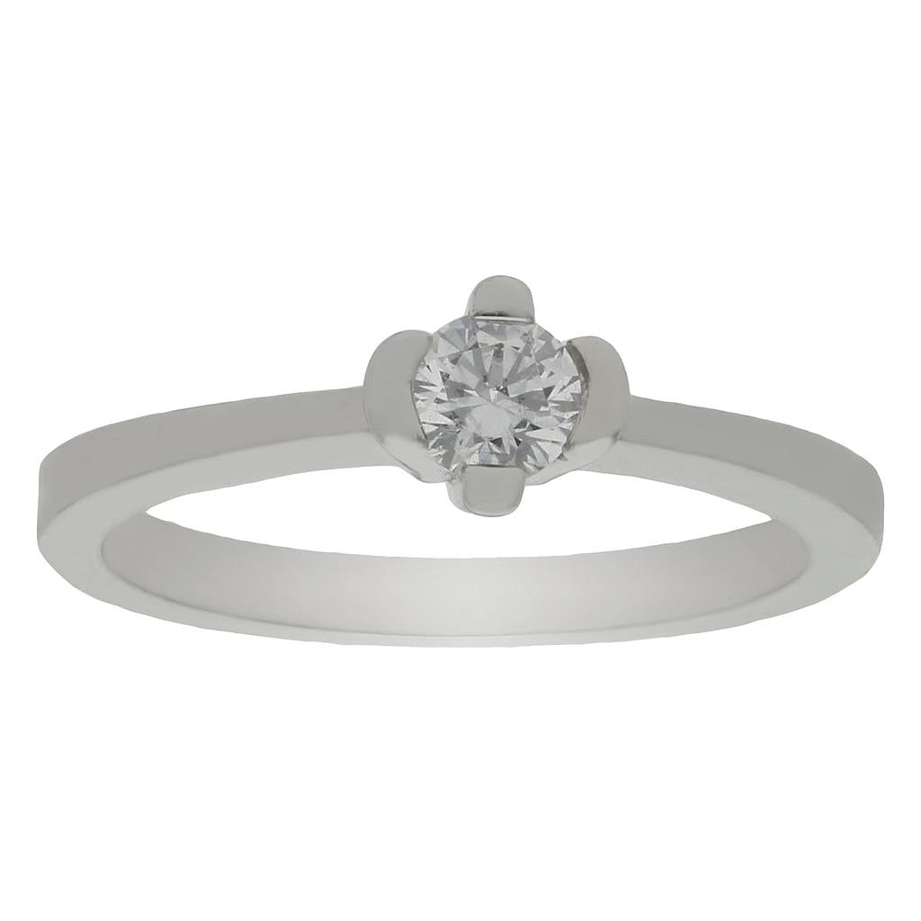 SORTIJA ORO BLANCO 18KL CIRCONITA - S854n12