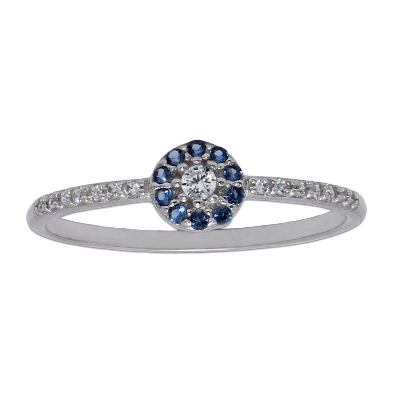 SORTIJA ORO BLANCO 18KL - COLOR AZUL - S945n10