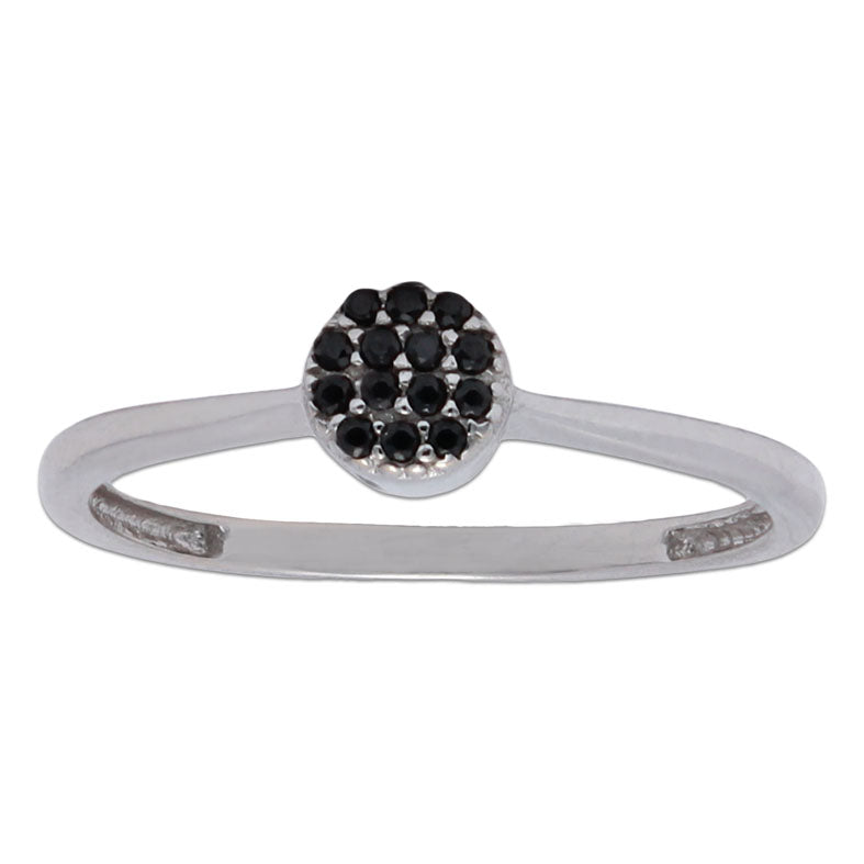 SORTIJA CIRCULO ORO BLANCO 18KL - NEGRO - S958n10
