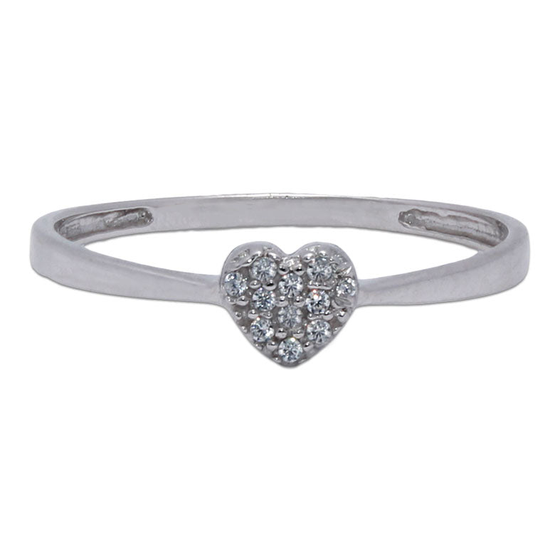 SORTIJA CORAZON ORO BLANCO 18KL - S964n10