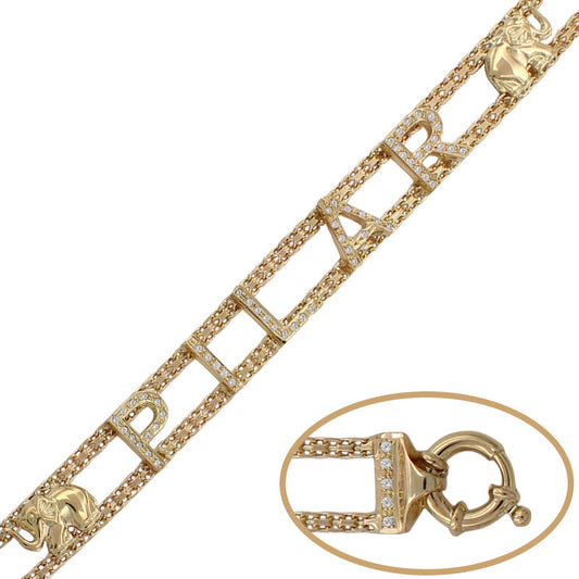 PULSERA ORO 18KL NOMBRE CIRCONITAS - PU569