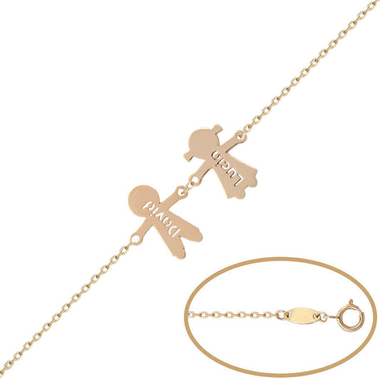 PULSERA ORO 18KL NIÑOS NOMBRES - PU1176