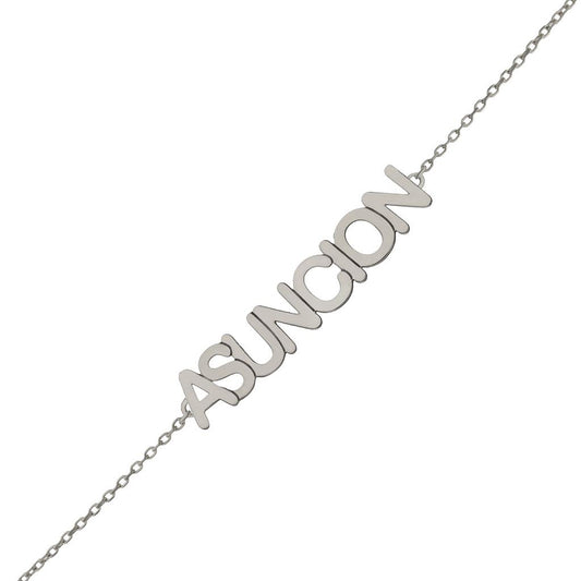PULSERA ORO BLANCO 18KL NOMBRE PEQUEÑO - PU1365