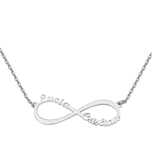 COLGANTE ORO BLANCO 18KL INFINITO NOMBRES - G238