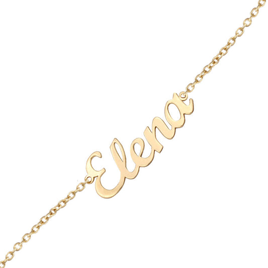 PULSERA ORO 18KL NOMBRE MEDIANO - PU43