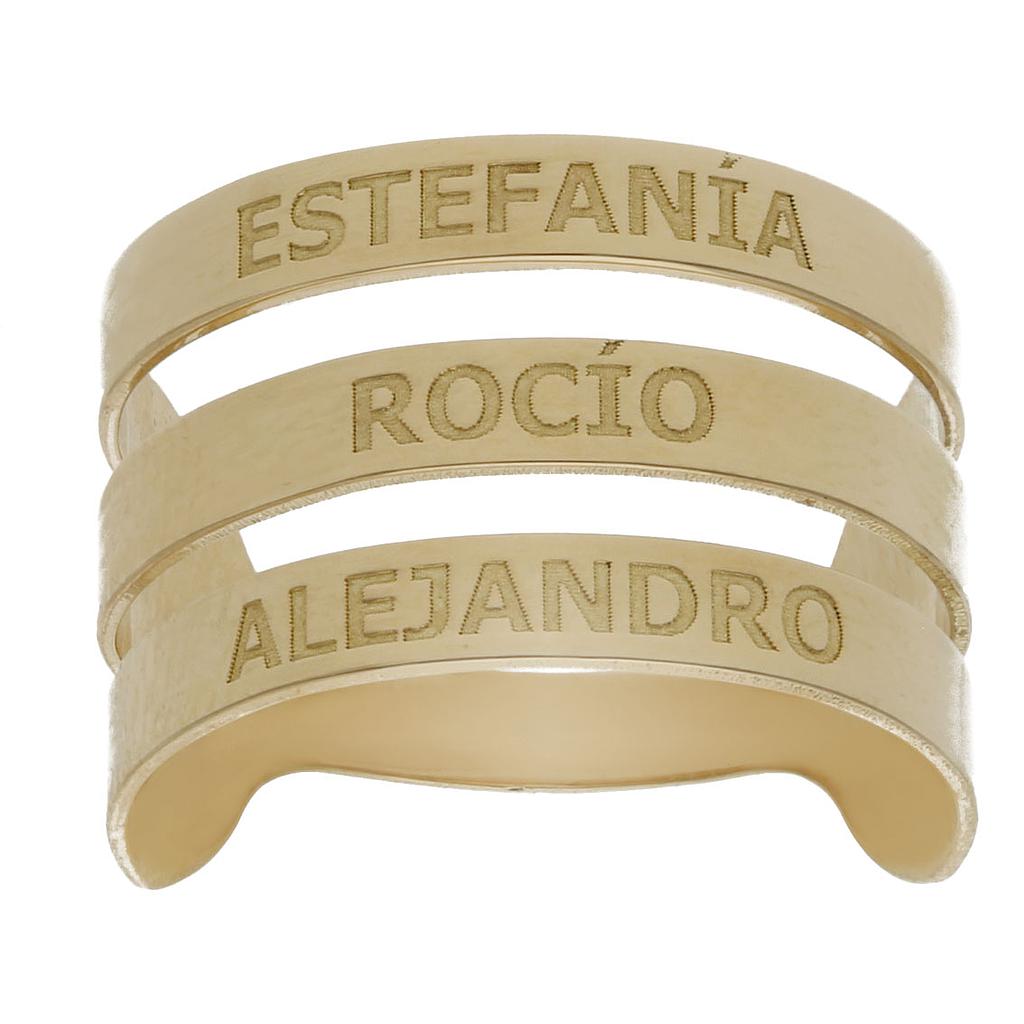 SORTIJA ORO 18KL - 3 NOMBRES - S1341