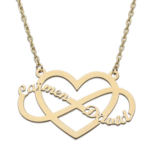GARGANTILLA ORO 18KL INFINITO + CORAZON - G937