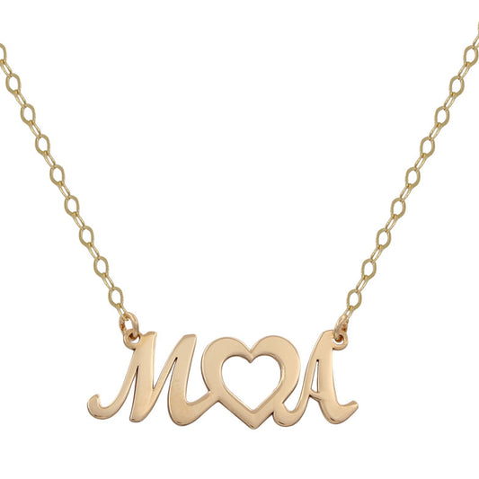 GARGANTILLA ORO 18KL INICIALES + CORAZON - G688