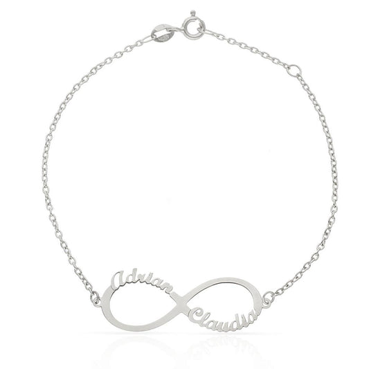 PULSERA ORO BLANCO 18KL INFINITO NOMBRES - PU1181