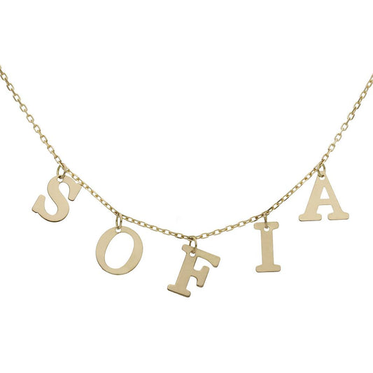 GARGANTILLA ORO 18KL NOMBRE LETRAS - G1077