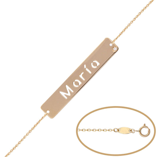PULSERA NOMBRE ORO 18KL + DIAMANTE - PU1348