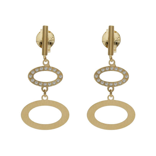 PENDIENTES ORO 18KL CIRCONITAS - 10x20MM - P1486