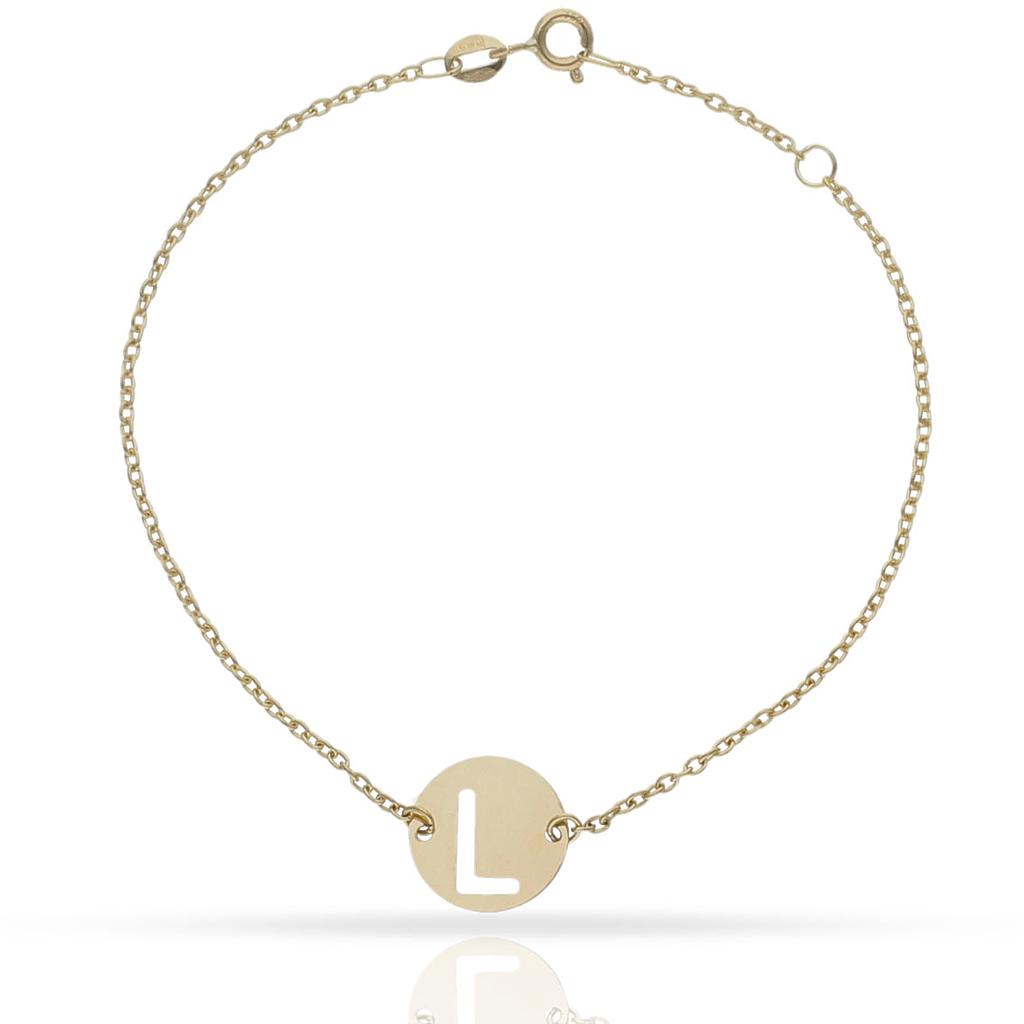 PULSERA ORO 18KL LETRA - 12MM - PU1451