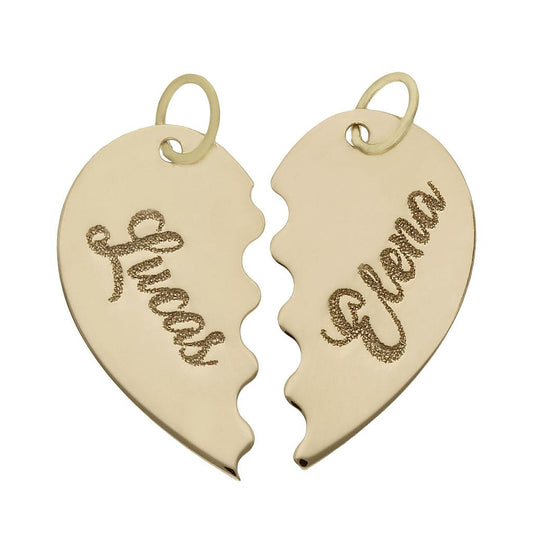 COLGANTE ORO 18KL CORAZON PARTIDO - G977