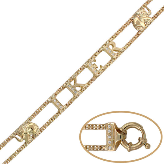 PULSERA ORO 18KL NOMBRE CIRCONITAS - PU568