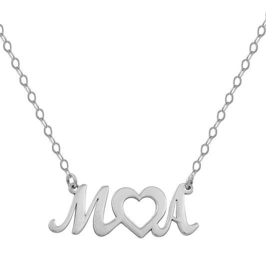 GARGANTILLA ORO BLANCO 18KL INICIALES+CORAZON - G734